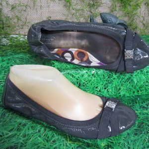 COACH DWYER GRAY PATENT LEATHER (8.5) 9B
